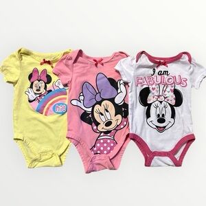Disney baby onesies 12 Months 3 pcs